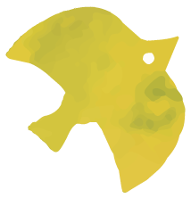 飛んでいく鳥一羽